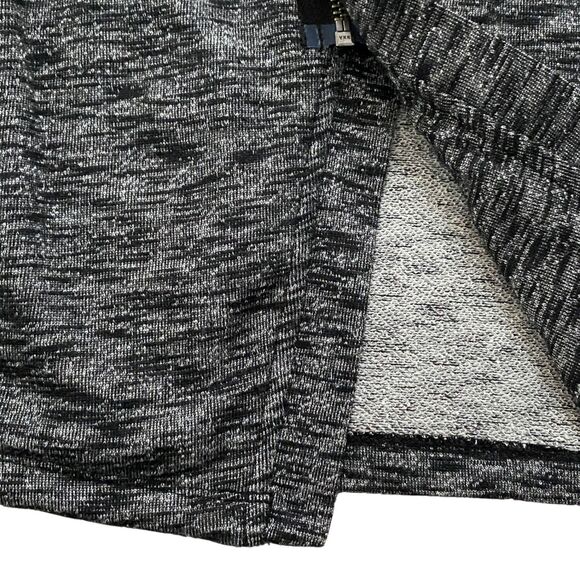 G.H. Bass & Co Heather Gray Sporty Asymmetrical Zip Sweater sz M Mock Neck - Picture 8 of 13